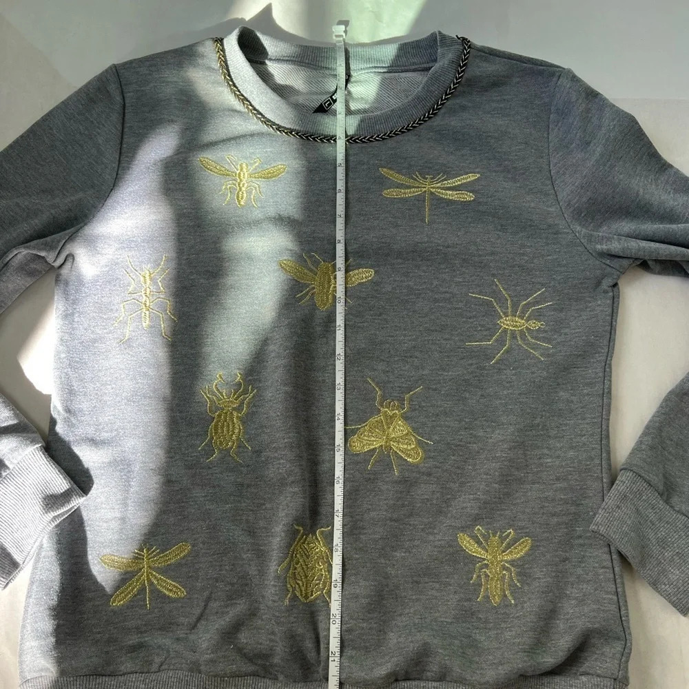 Corazon Women's Top Sweatshirt Shirt Light Grey Size L NWT - Picture 13 of 14